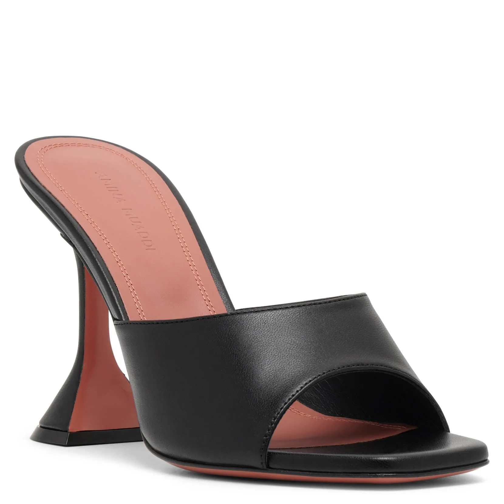 Lupita 95 black leather mules