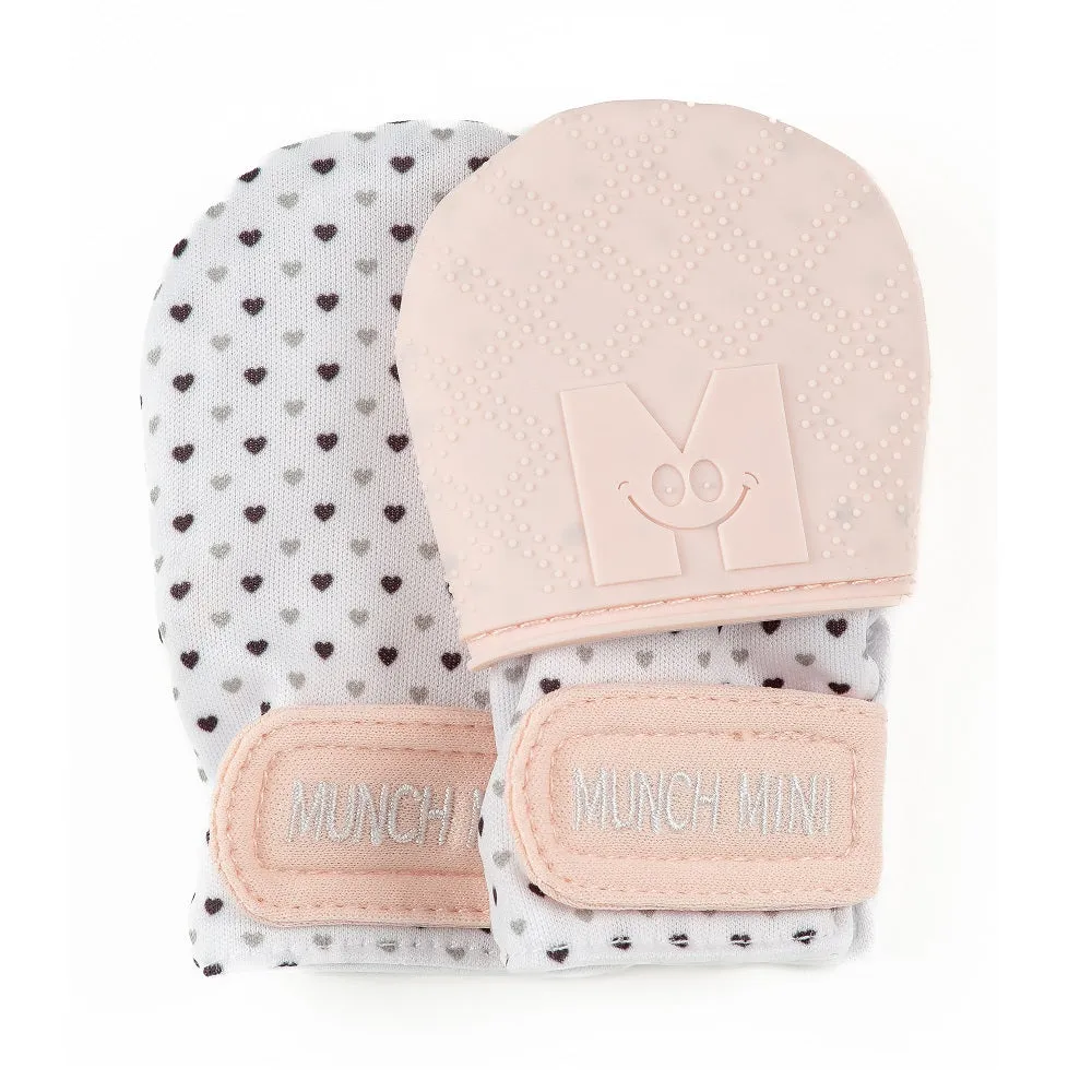 Malarkey Kids Munch Mini/Munch Mitt Combo (Pink Hearts)