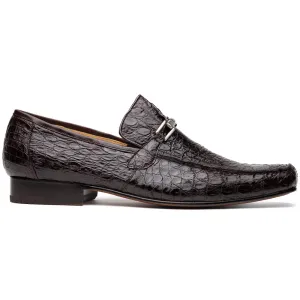 Marco Di Milano Fabro Brown Caiman Bit Loafers