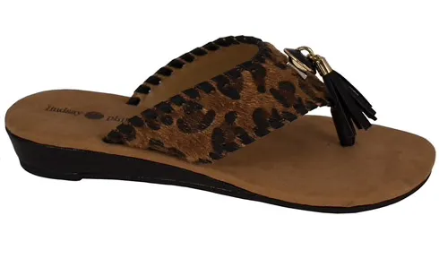 Margo leopard flip flops