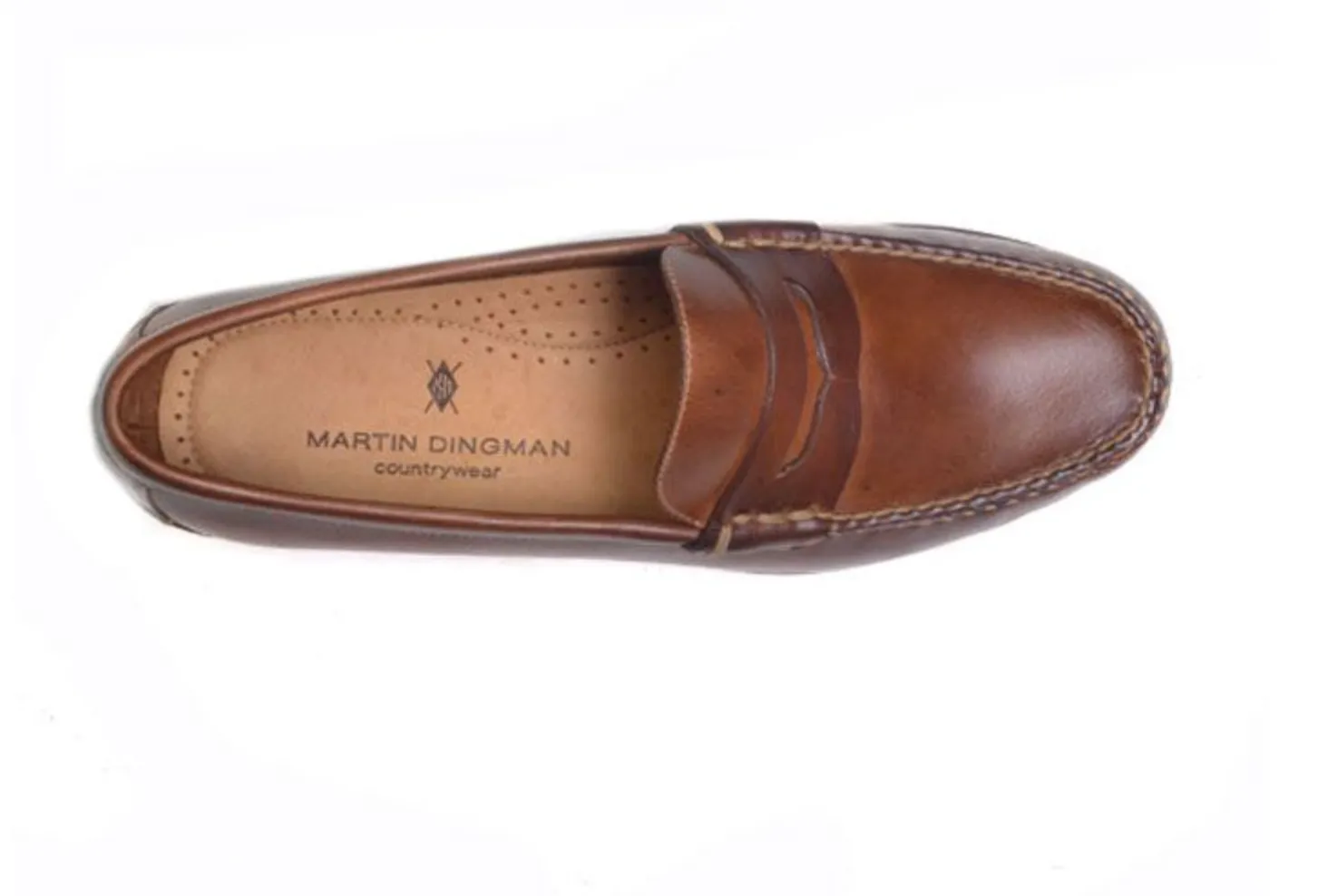 MARTIN DINGMAN OLD ROW OILED SADDLE LEATHER PENNY LOAFER