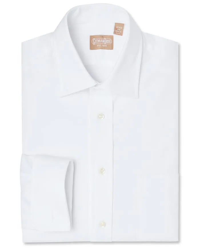 Medium Spread Pinpoint French Cuff White