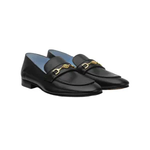 MEDUSA '95 LEATHER SLIPPERS BLACK GOLD