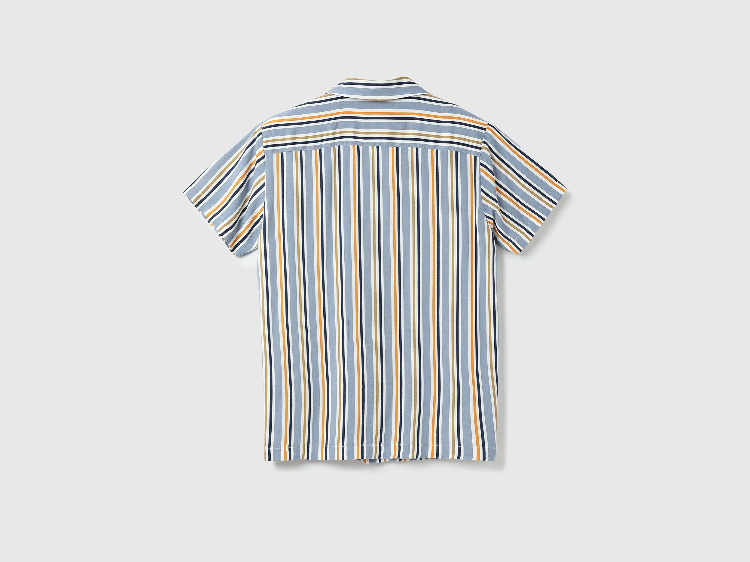 Men Striped Resort Collar Shirt