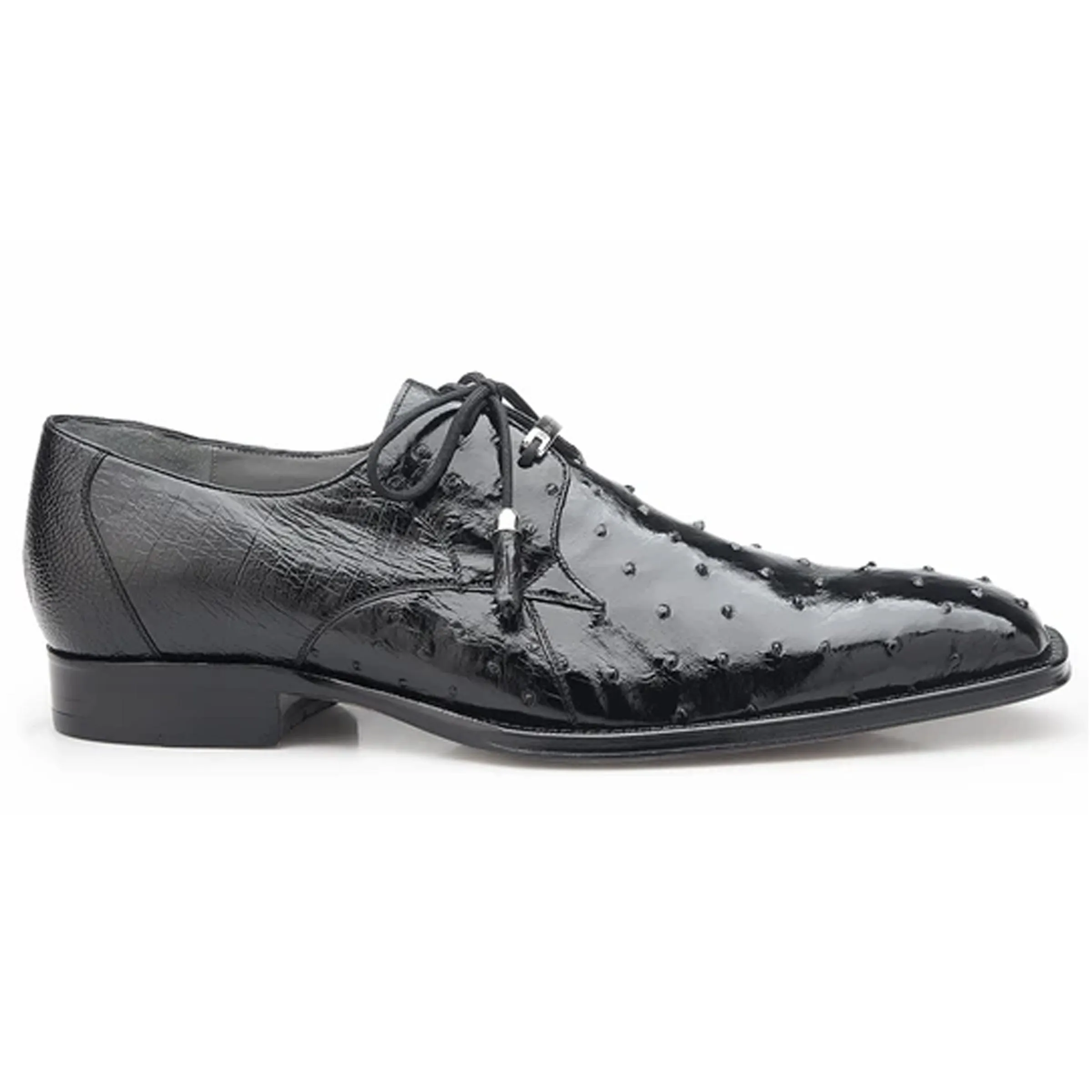 Mens Belvedere Isola Ostrich Quill Dress Shoe in Brown