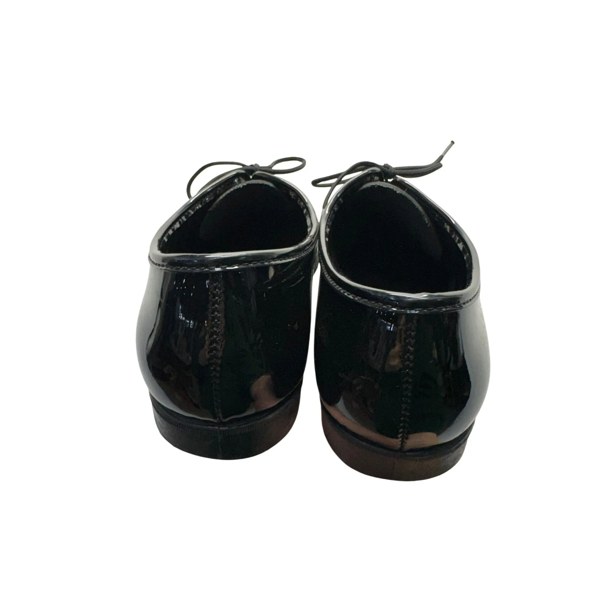 Mens Black Patent Leather Dress Shoes#5985