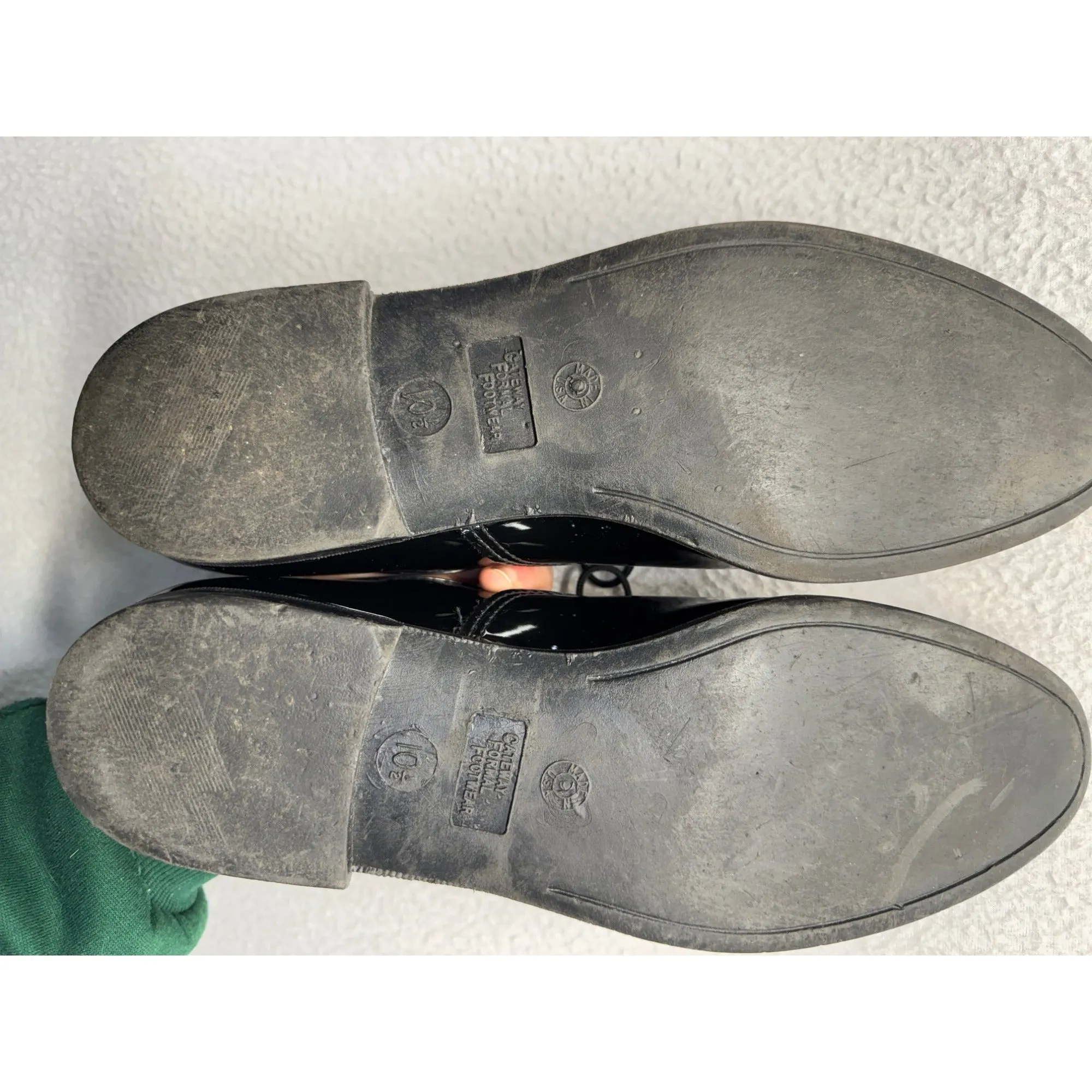 Mens Black Patent Leather Dress Shoes#5985