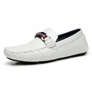 Men's Driving Moccasins Travis-1-white