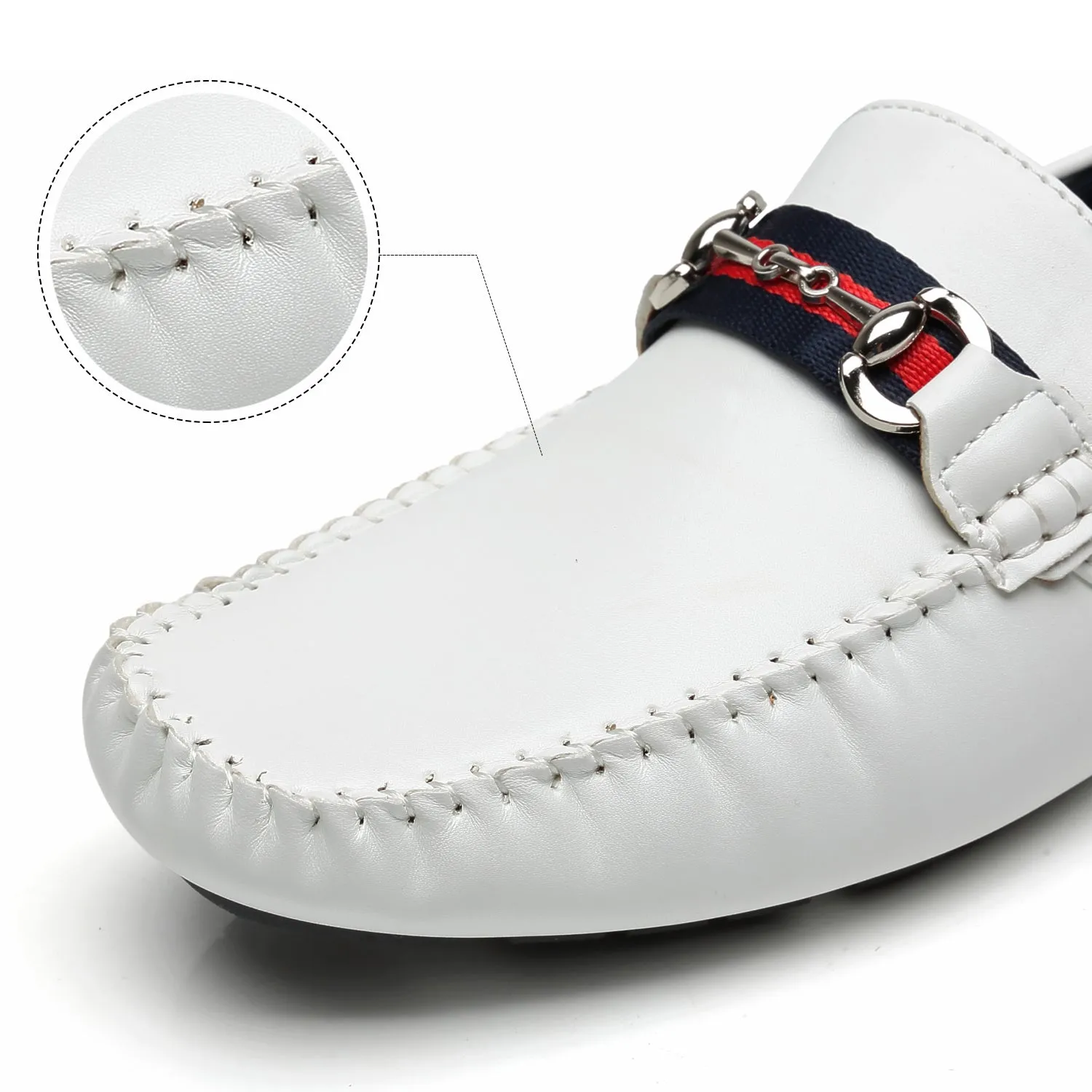 Men's Driving Moccasins Travis-1-white