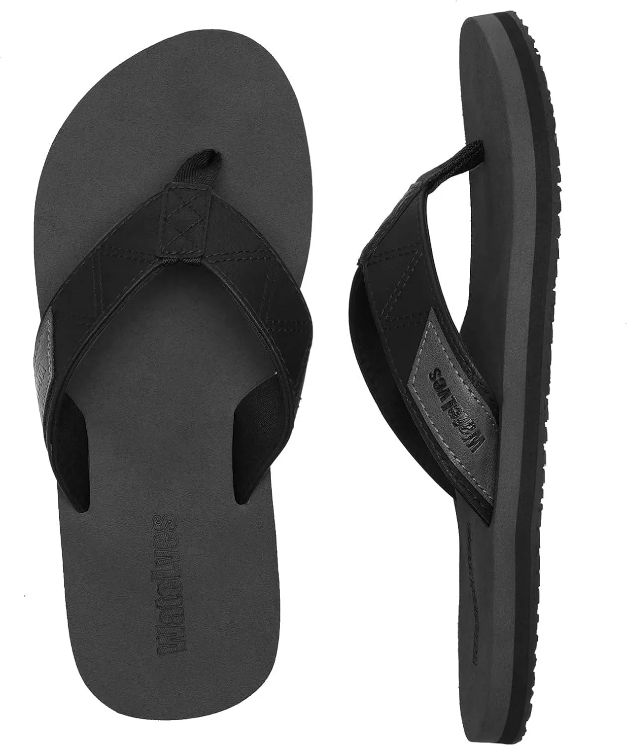 Mens-Flip-Flops-Thong-Sandals-With-Arch-Support Lightweight-Water-Shoes Open-Toe Comfort Summer-Beach-Slippers for Pool-Showers-Dorms Indoor-Outdoor