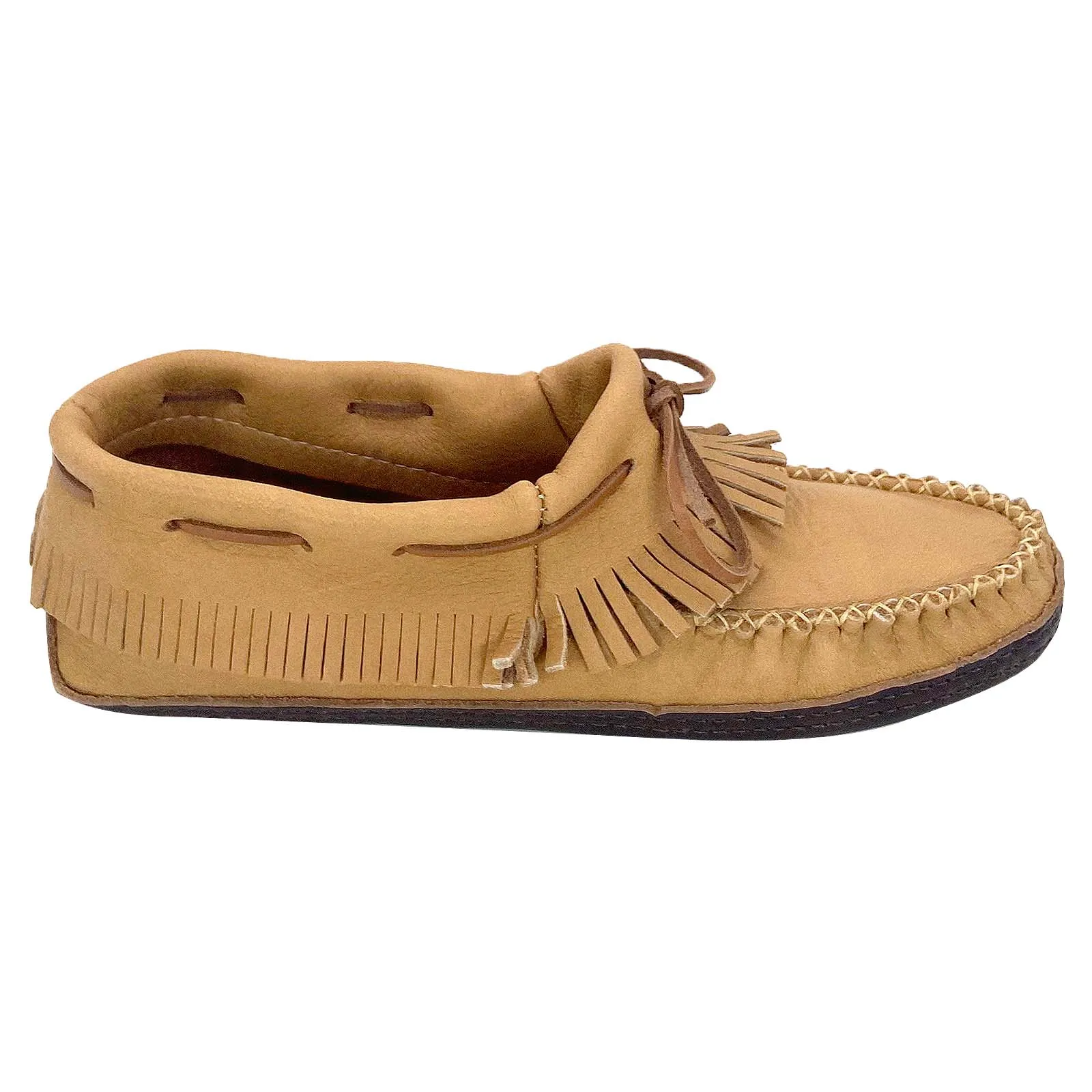 Men's Fringed Moose Hide Earthing Moccasins