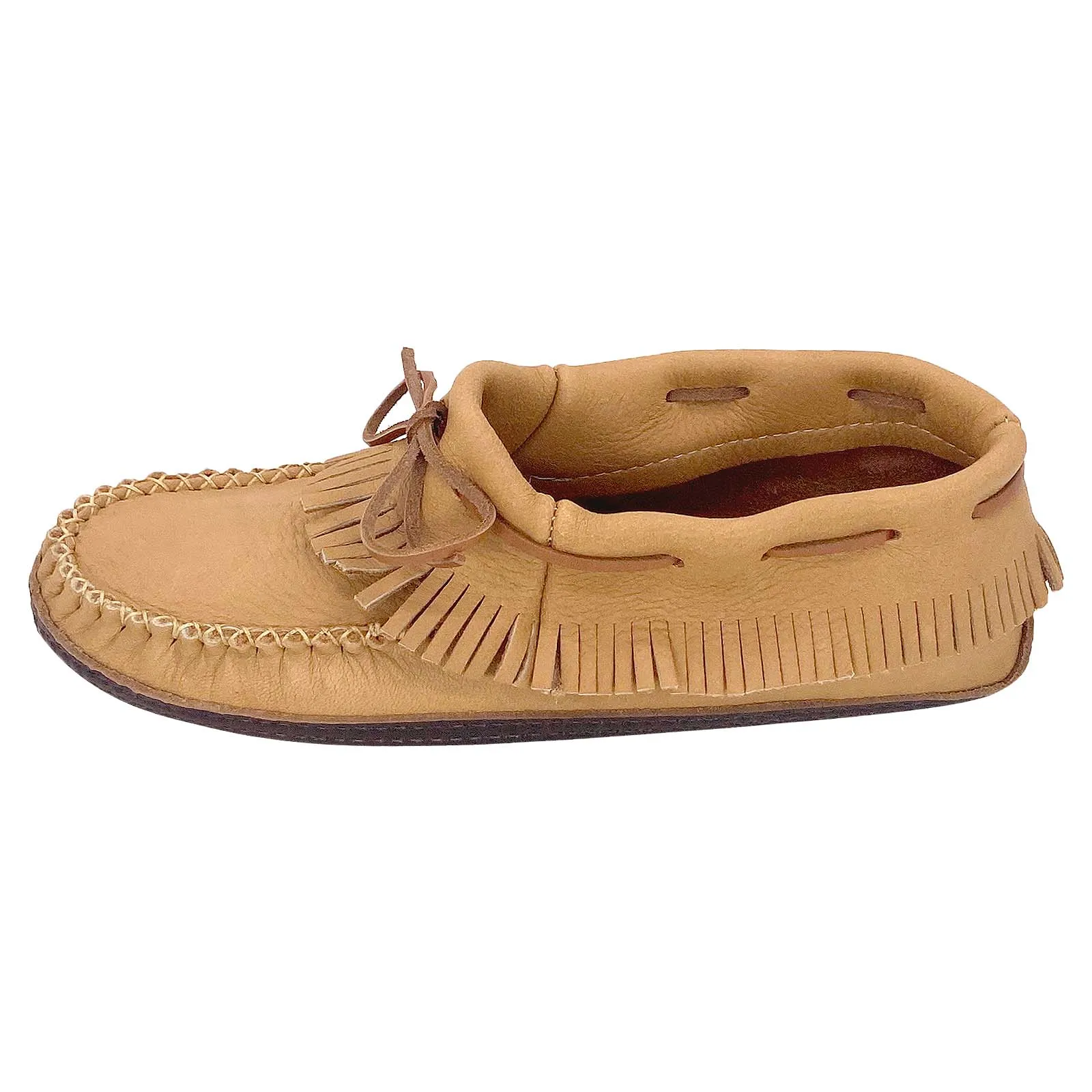 Men's Fringed Moose Hide Earthing Moccasins