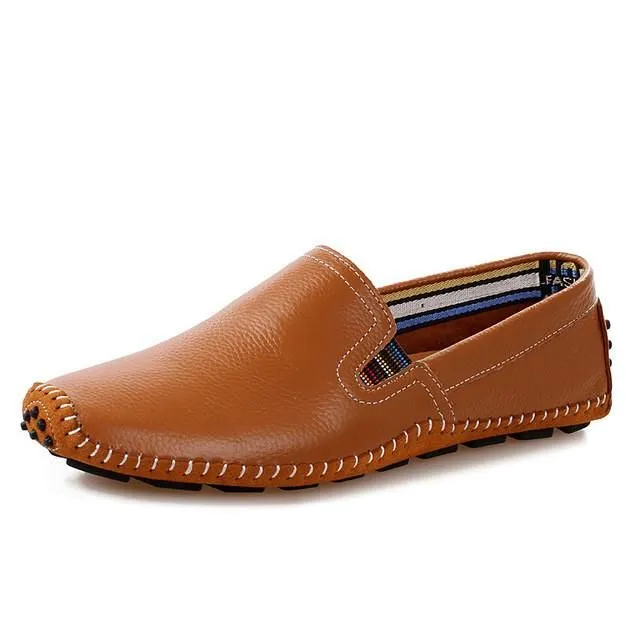 Men's Genuine Leather Loafers Up To Size 13