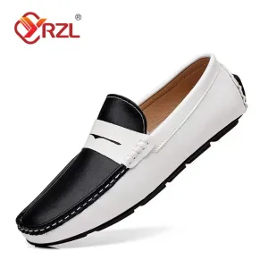 Men's Genuine Leather Slip-On Loafers