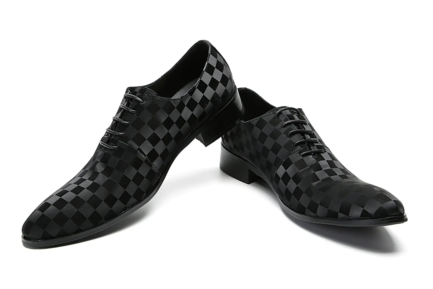 Men's Plaid Dress Formal Oxfords