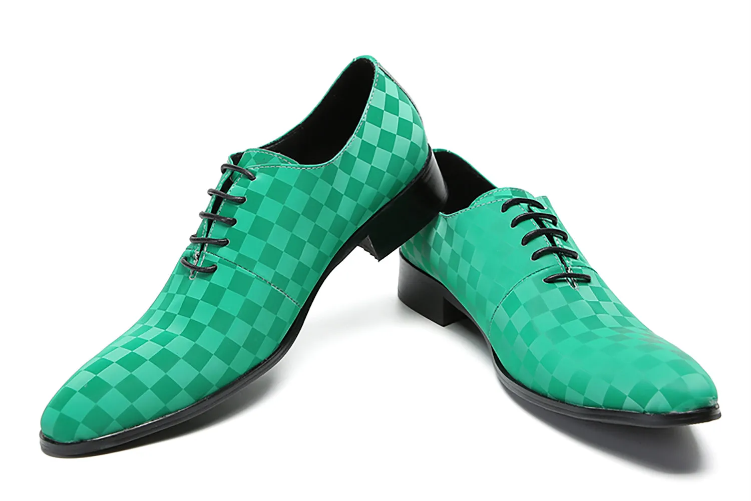 Men's Plaid Dress Formal Oxfords