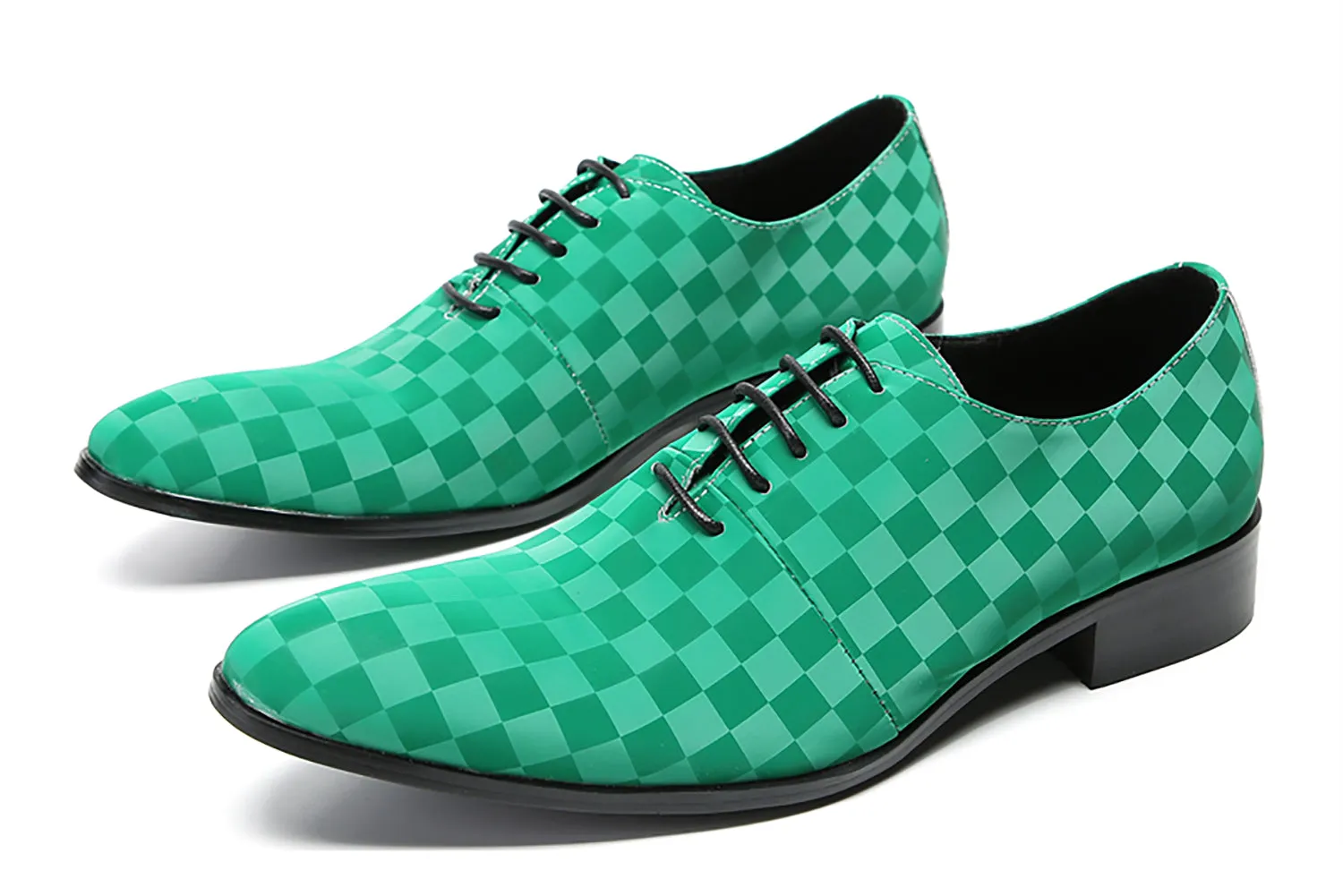 Men's Plaid Dress Formal Oxfords