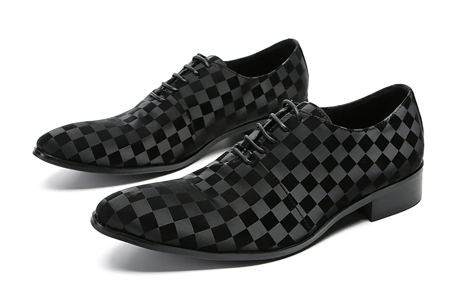 Men's Plaid Dress Formal Oxfords