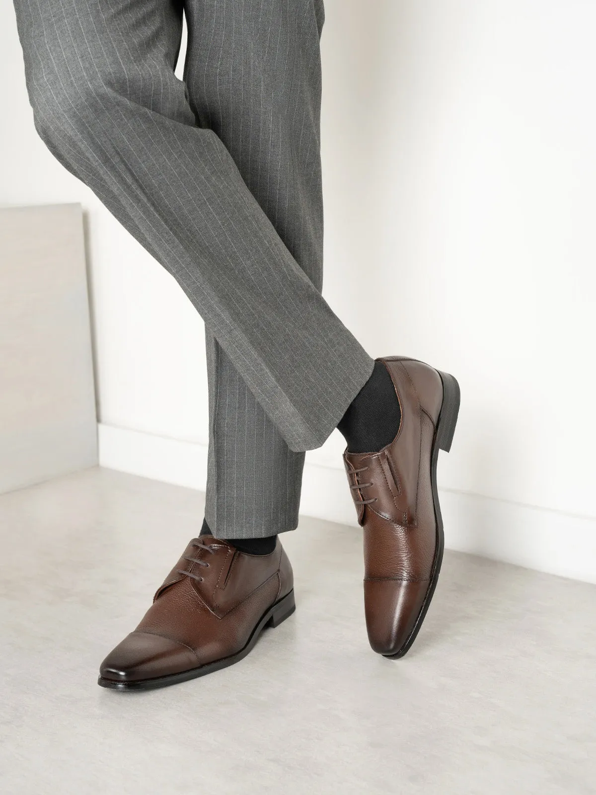 Mens "DALTON" Leather Lace up Formal Shoes