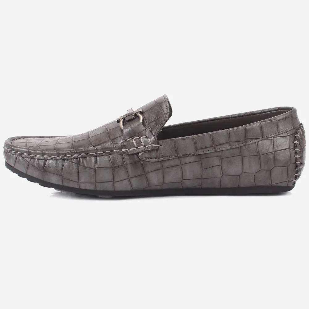 Mens "RIAX" Slip-on Trim Adorned Moccasins Shoes