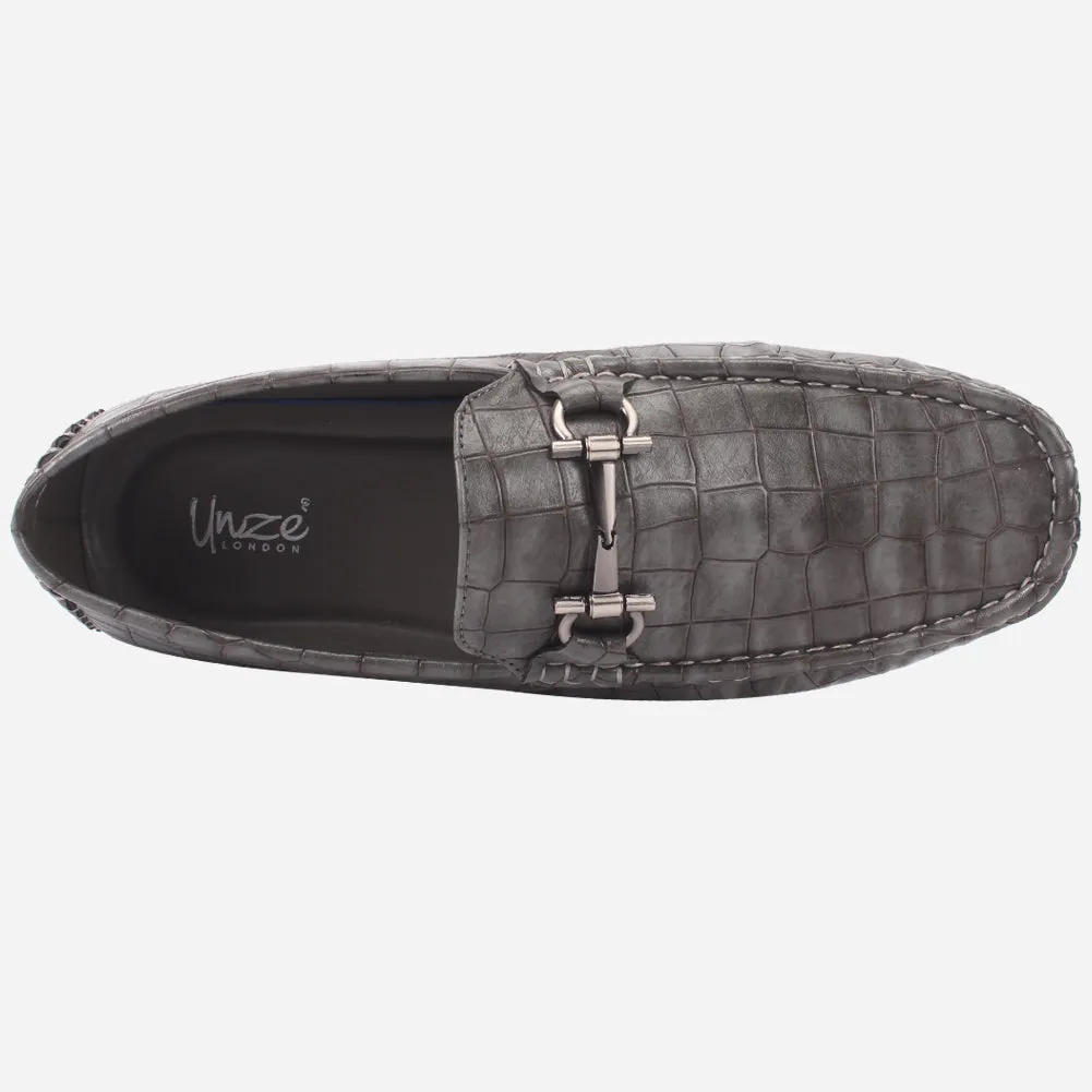 Mens "RIAX" Slip-on Trim Adorned Moccasins Shoes