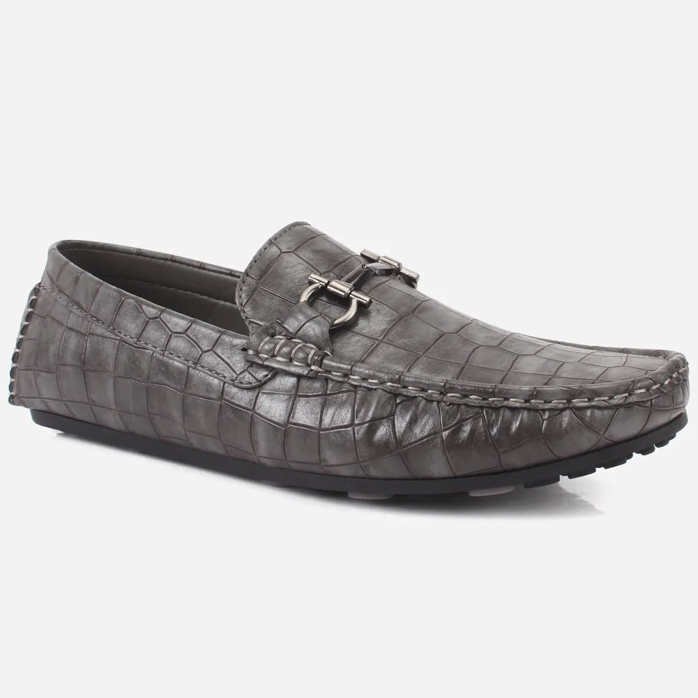 Mens "RIAX" Slip-on Trim Adorned Moccasins Shoes