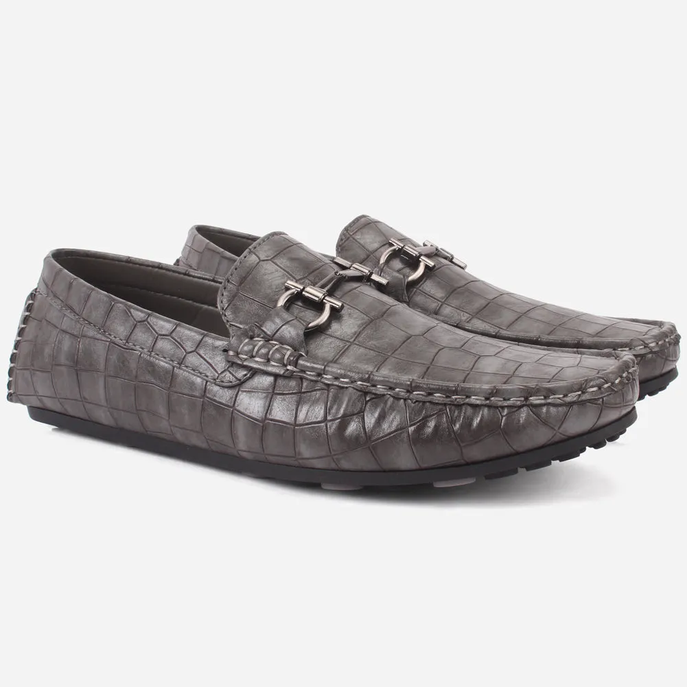 Mens "RIAX" Slip-on Trim Adorned Moccasins Shoes