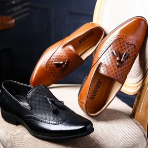 Men's Slip-On Carved Brogue Loafers
