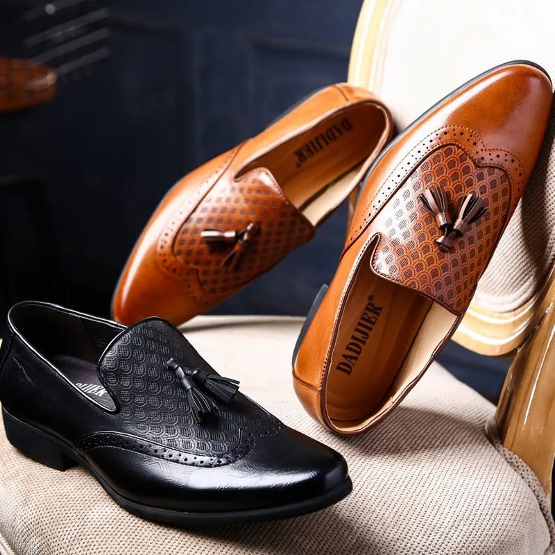 Men's Slip-On Carved Brogue Loafers