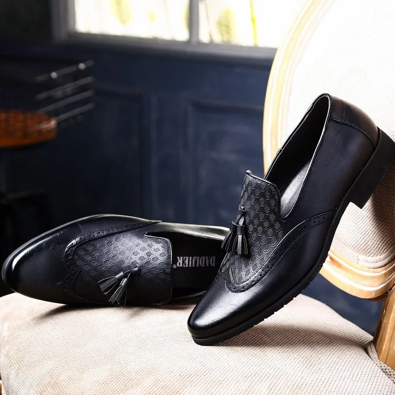 Men's Slip-On Carved Brogue Loafers