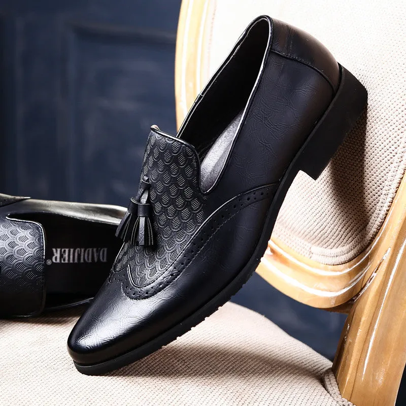 Men's Slip-On Carved Brogue Loafers
