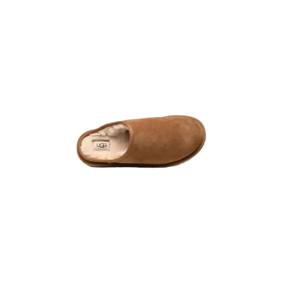 Mens Ugg Beige Leather Slippers