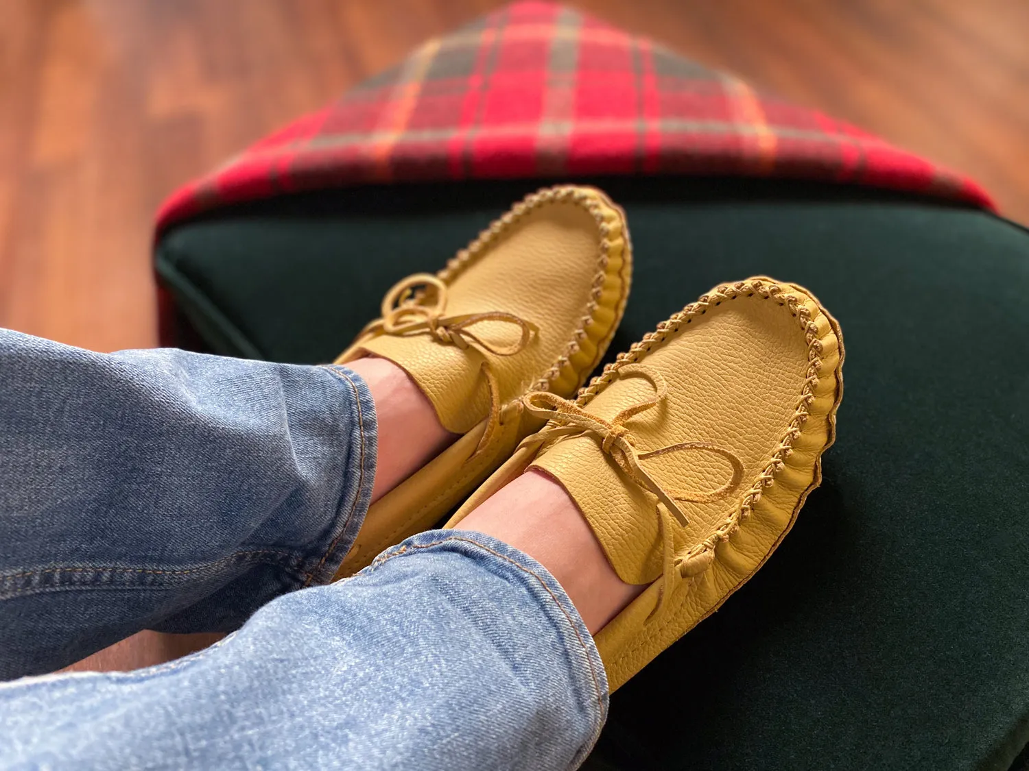 Men's Wide Leather Earthing Moccasins (Final Clearance - Size 10 & 11 ONLY)