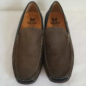 Mephisto Brown Black Leather Cool Air Loafer