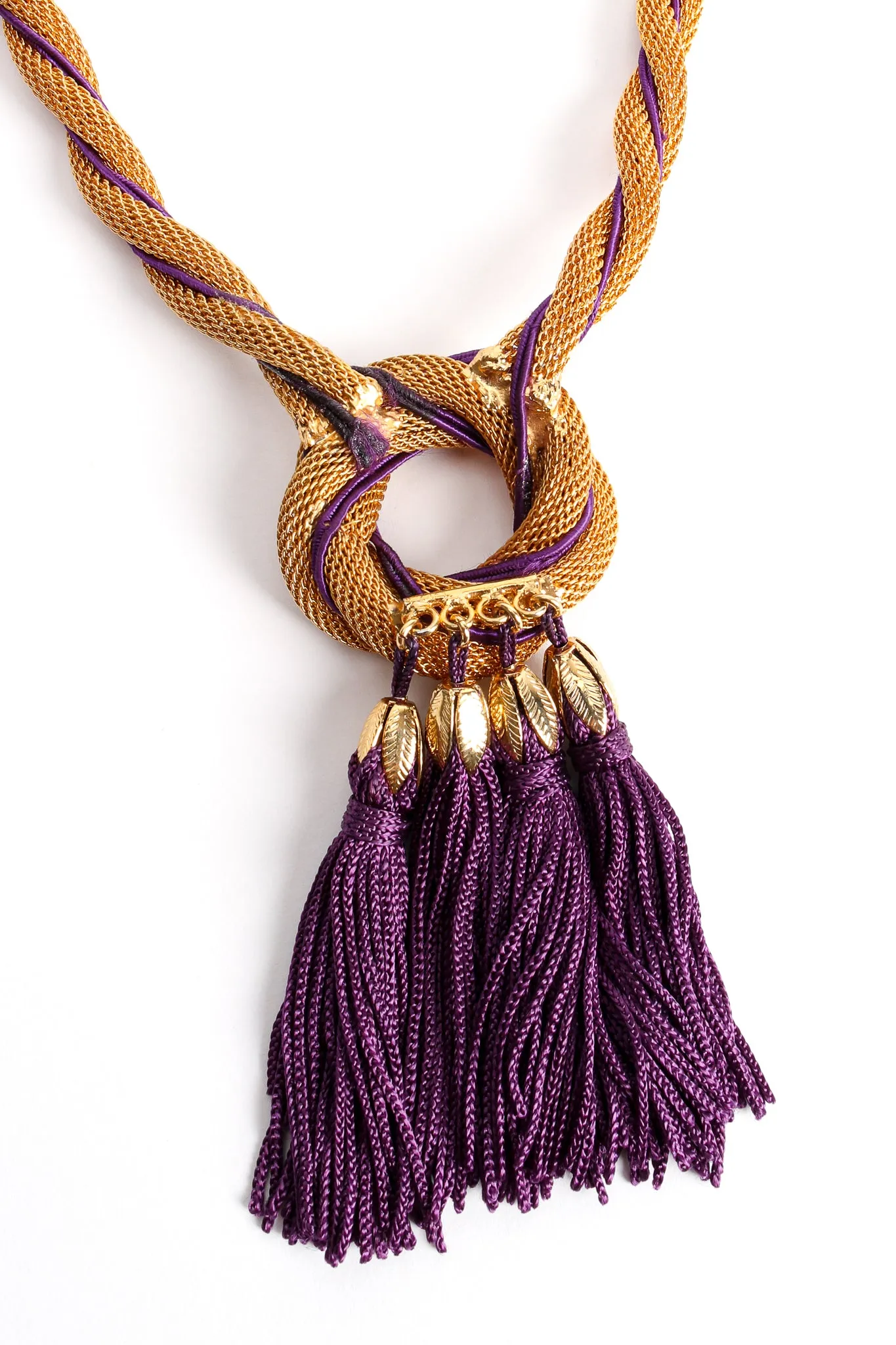 Mesh Rope Tassel Necklace