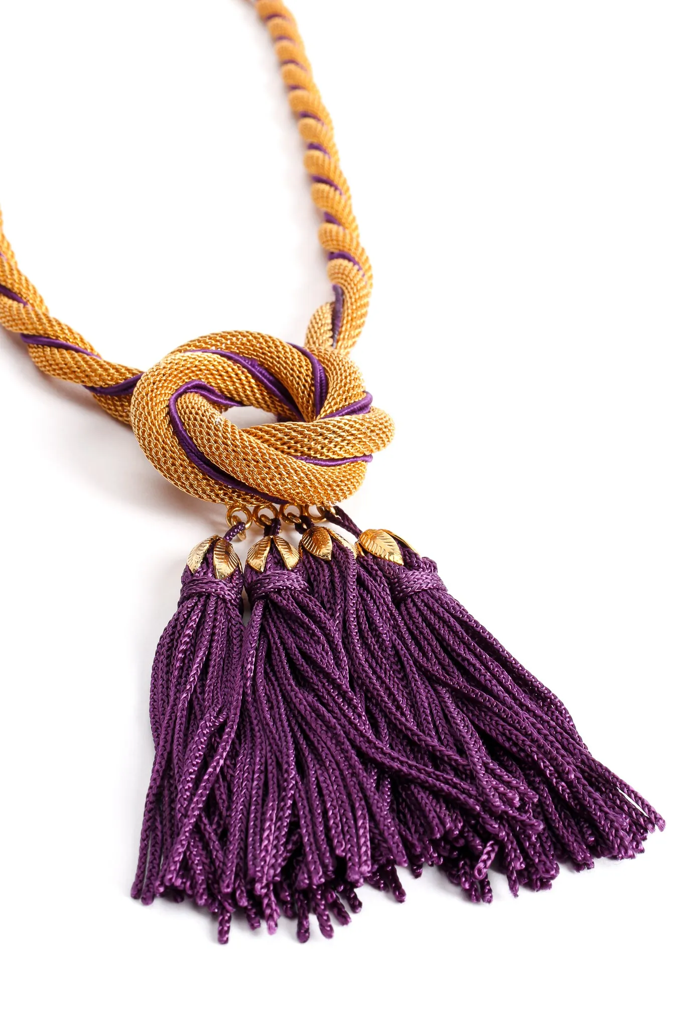 Mesh Rope Tassel Necklace
