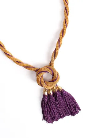 Mesh Rope Tassel Necklace