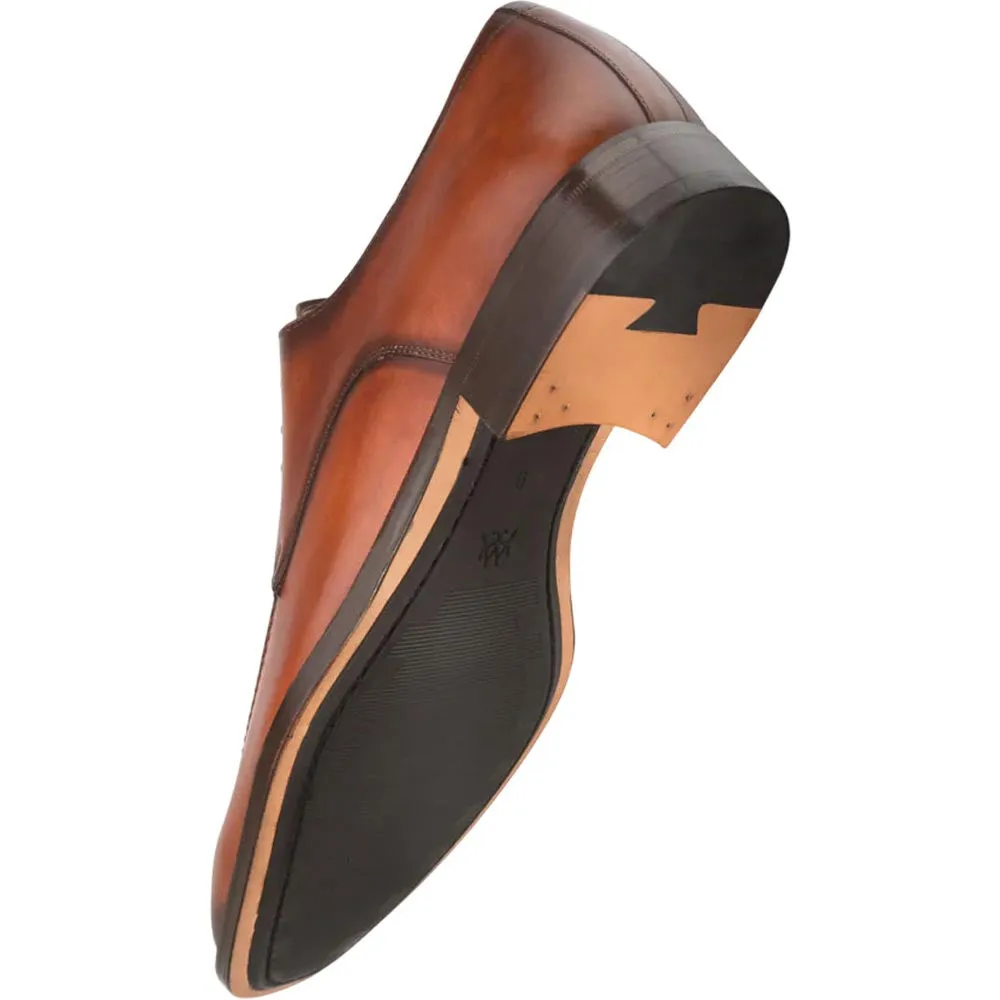 Mezlan Men's Coventry Apron Oxford in Dark Cognac