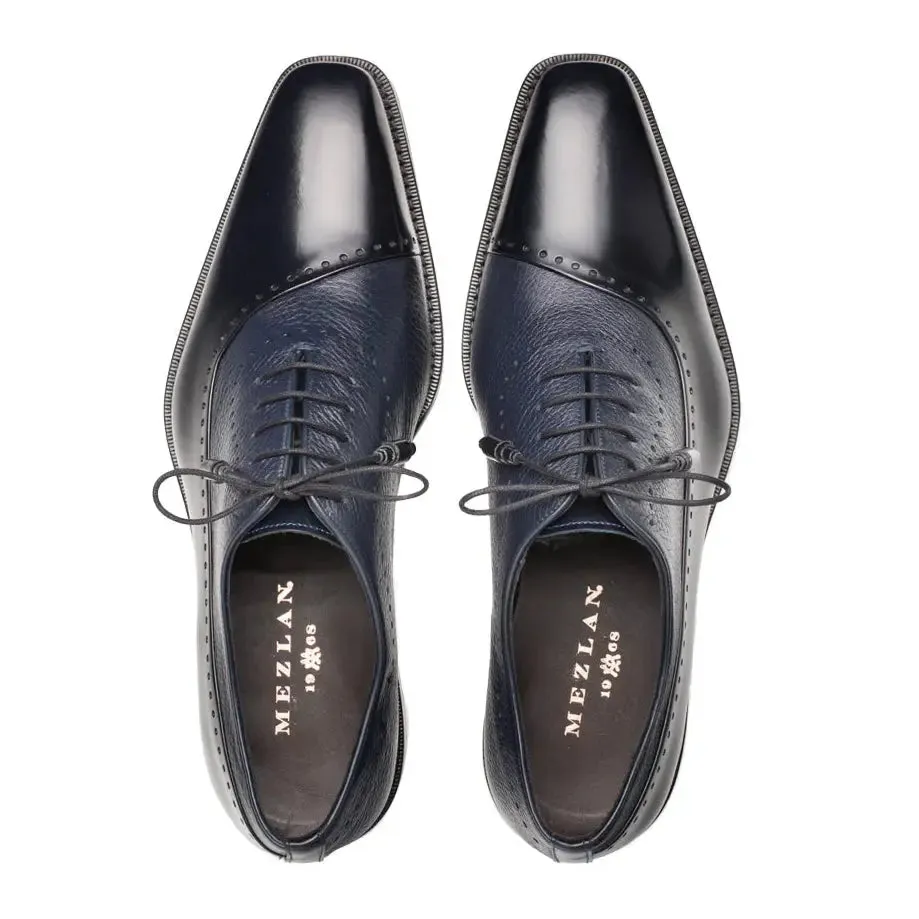 Mezlan Postdam 16409 Blue Genuine Oxfords