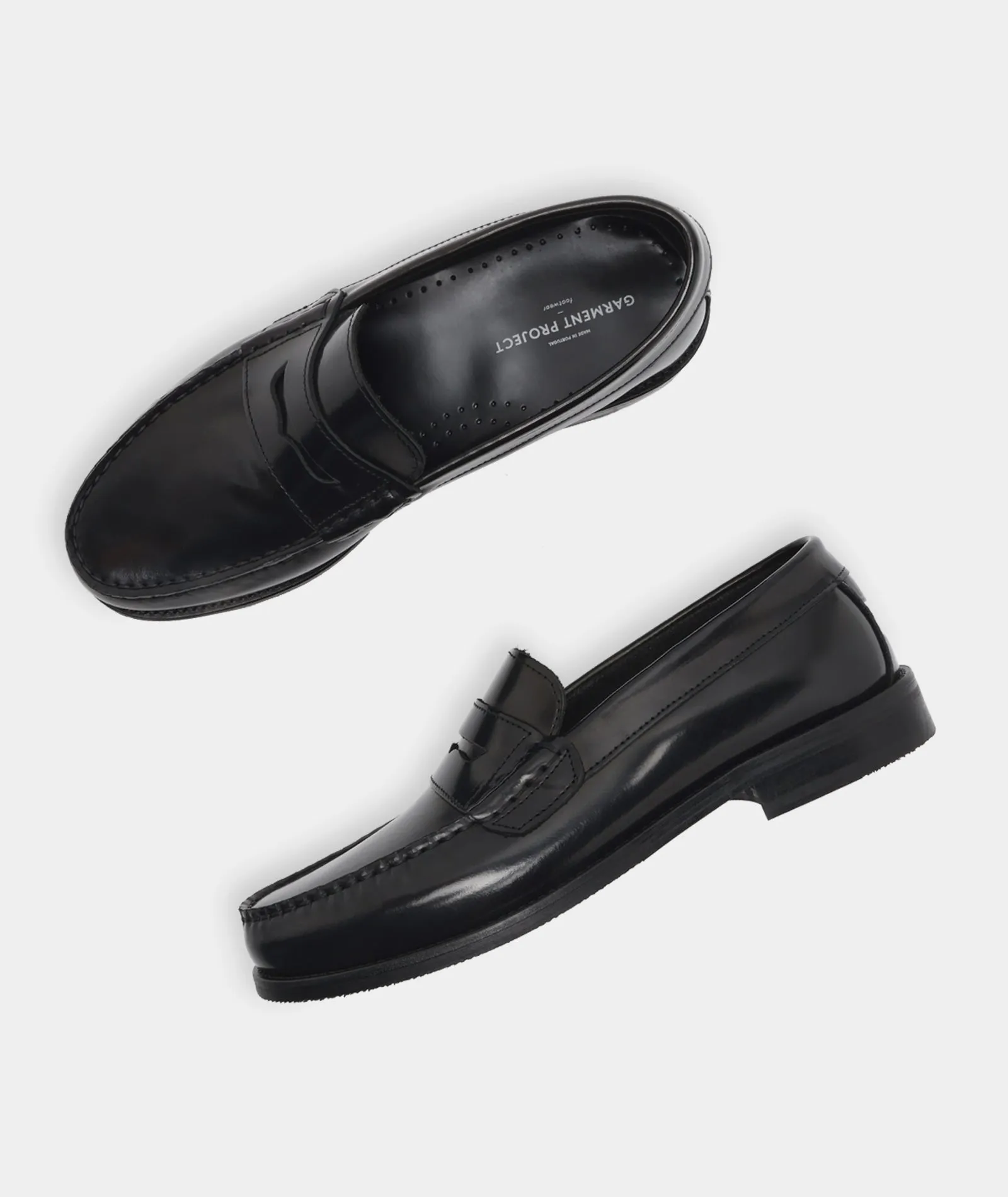 Miles Penny Loafer - Black Polido