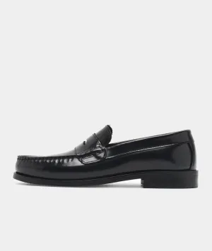 Miles Penny Loafer - Black Polido