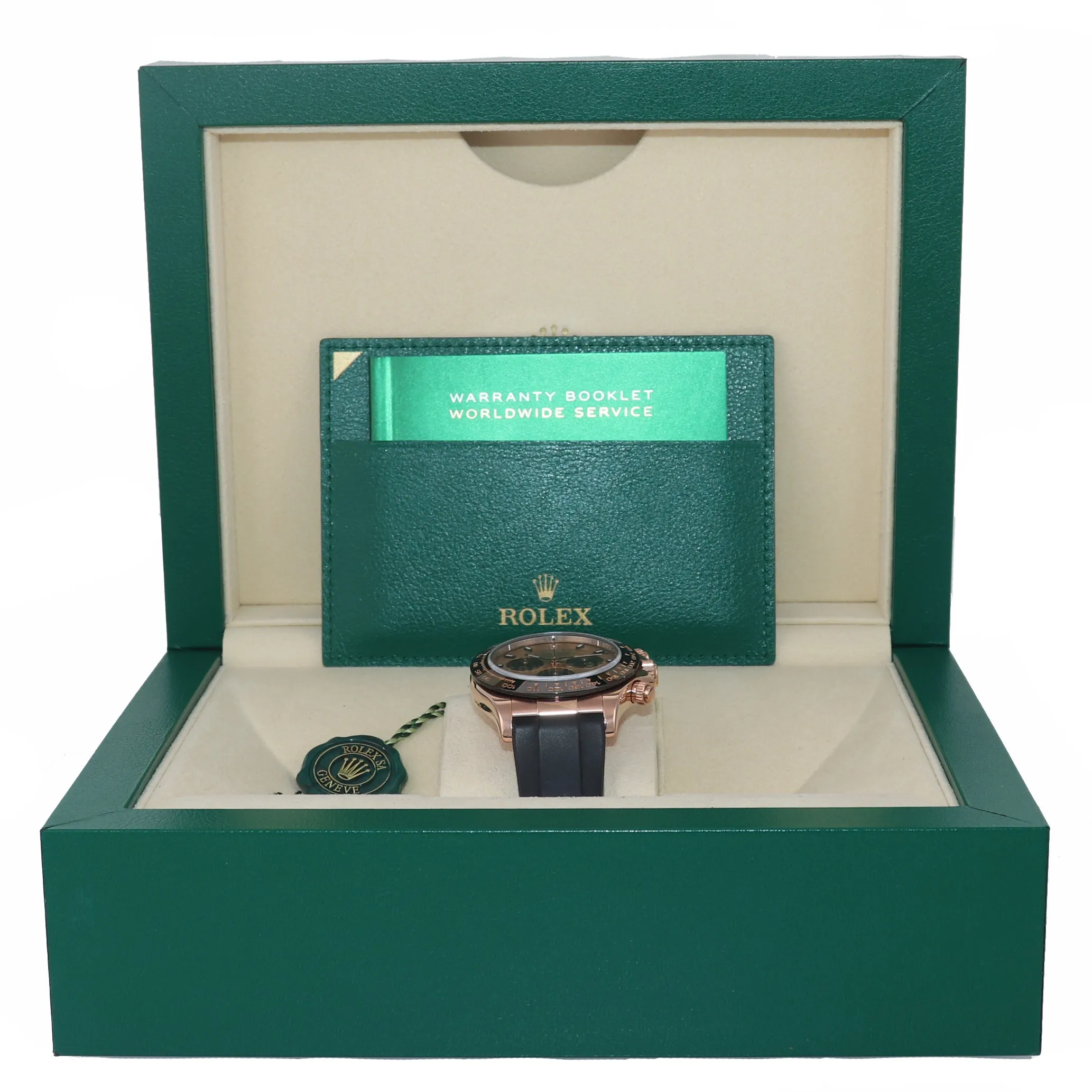 MINT 2016 Rolex Daytona Ceramic 116515LN 18K Rose Gold 40mm Rubber Watch Box