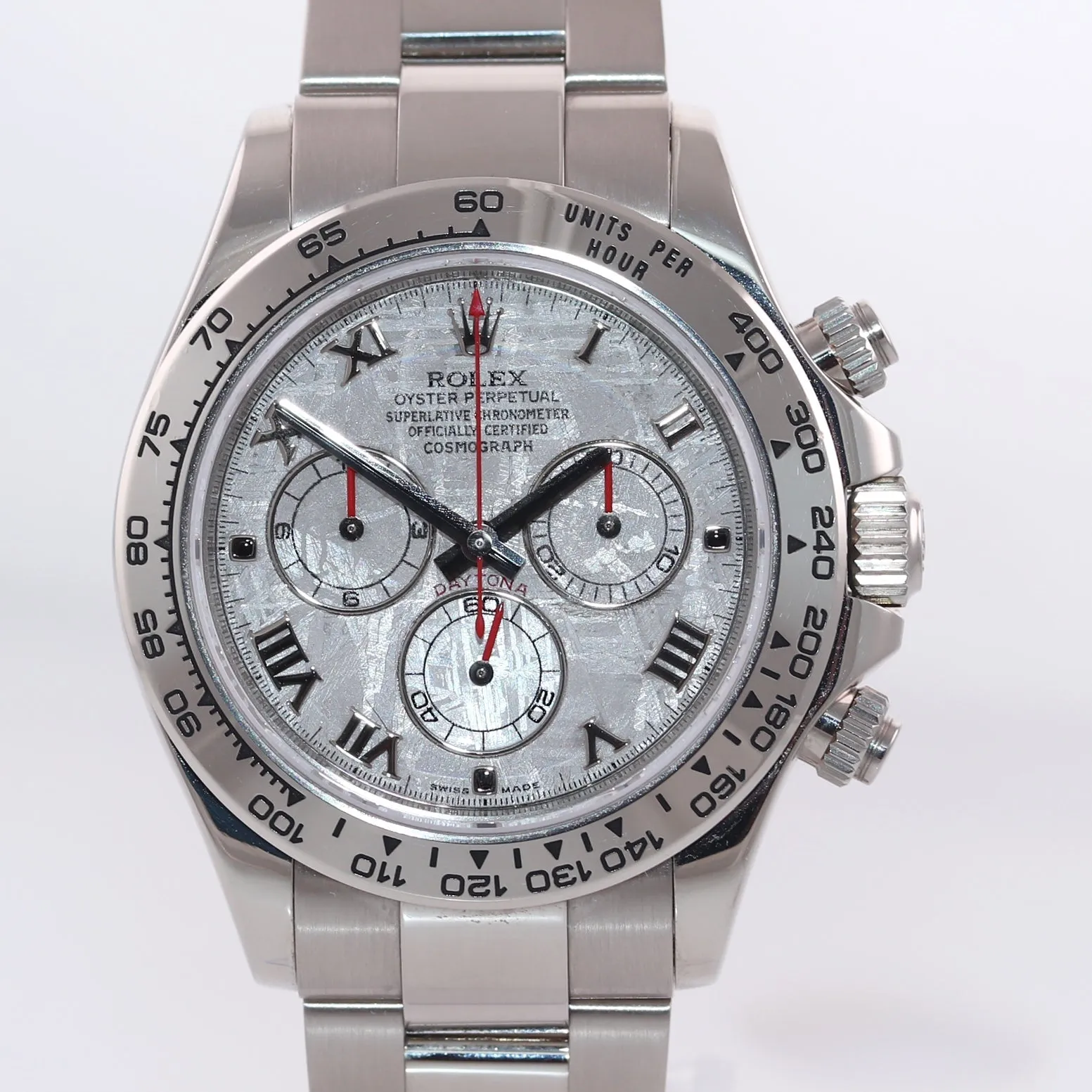 MINT 2016 Rolex Daytona Meteorite 116509 18k White Gold Fat Buckle Watch Box