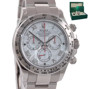 MINT 2016 Rolex Daytona Meteorite 116509 18k White Gold Fat Buckle Watch Box