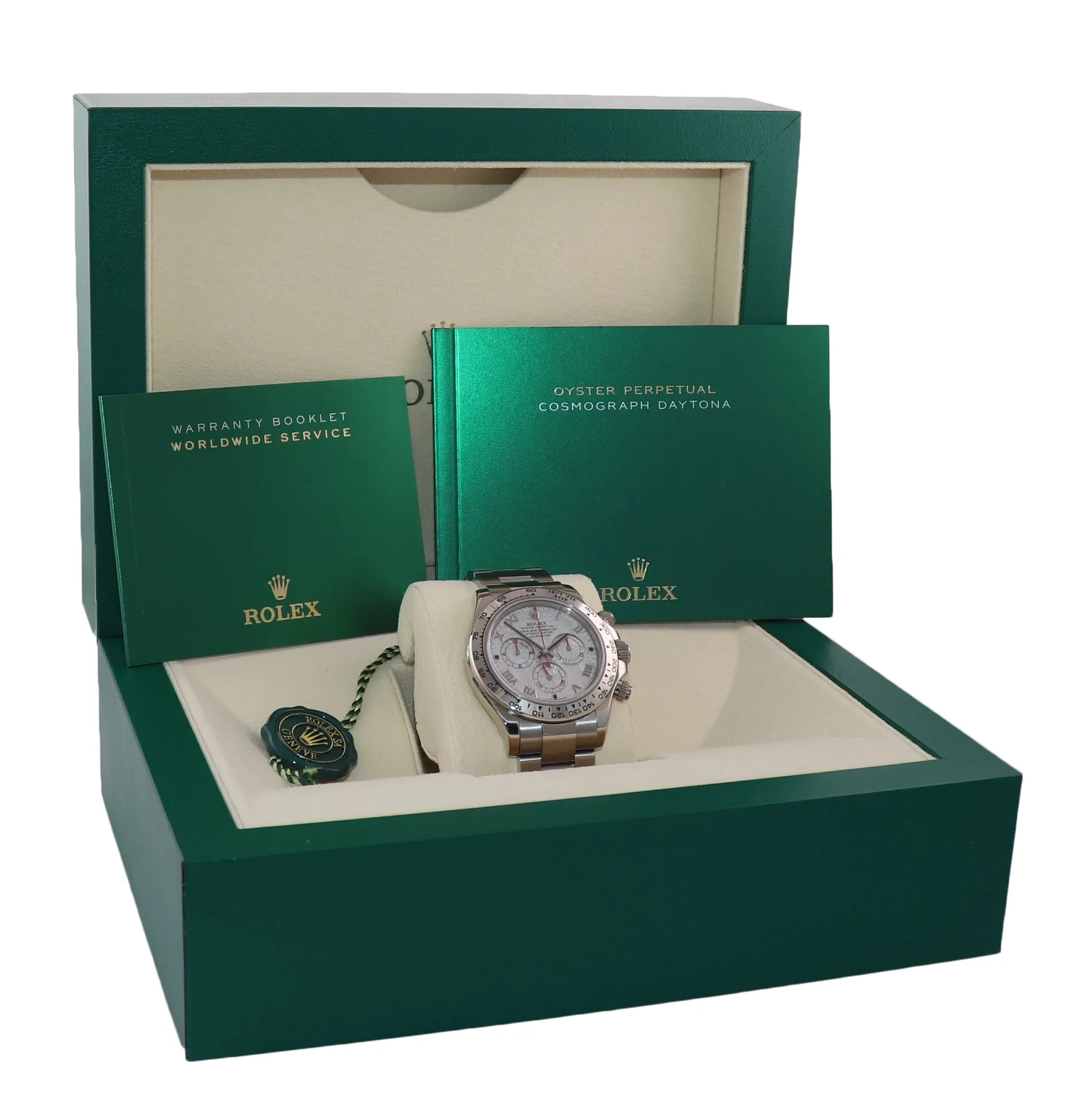 MINT 2016 Rolex Daytona Meteorite 116509 18k White Gold Fat Buckle Watch Box