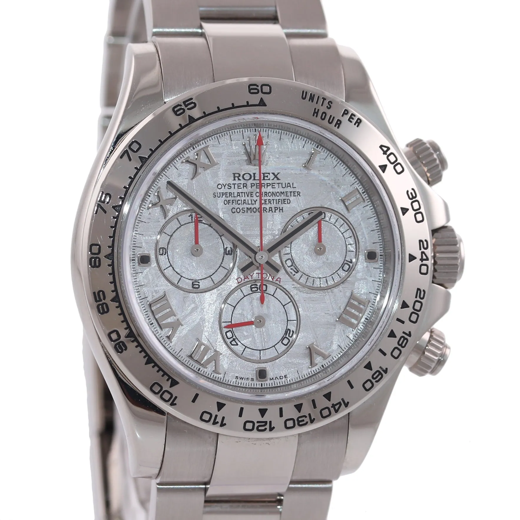 MINT 2016 Rolex Daytona Meteorite 116509 18k White Gold Fat Buckle Watch Box