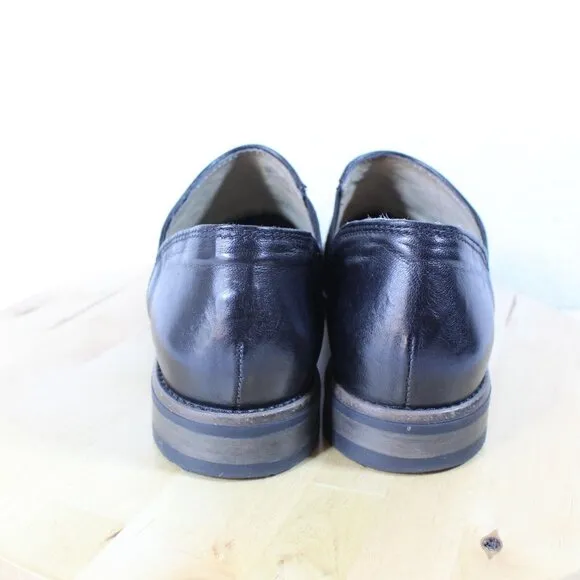 Miz Mooz Leather Loafer Womens 41 Size 9.5 10 Tooled Slip On Tennessee Shoe