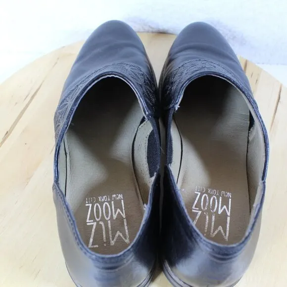 Miz Mooz Leather Loafer Womens 41 Size 9.5 10 Tooled Slip On Tennessee Shoe