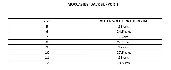 Moccasins (Back Support)