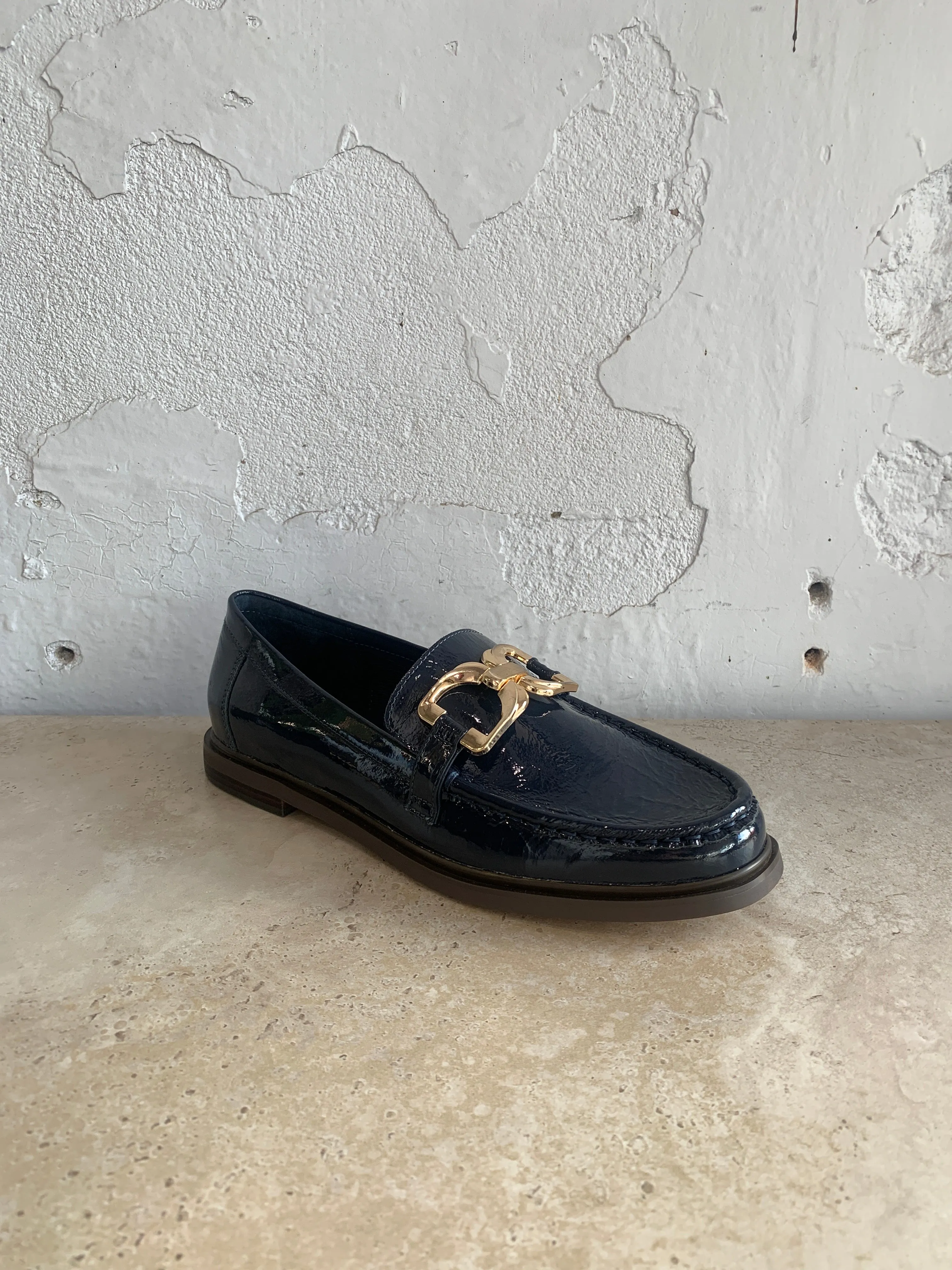 Mollini Gorgina Loafer Patent Navy